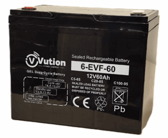 Syväpurkausakku GEL/12V/60Ah/260x166x216/+-