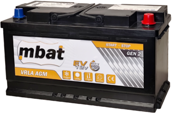 Käynnistysakku AGM Start-Stop/95Ah/850A/353x175x190/B3/-+