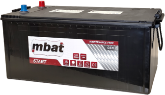 Käynnistysakku MF/230Ah/1250A/518x273x235/B0/+-