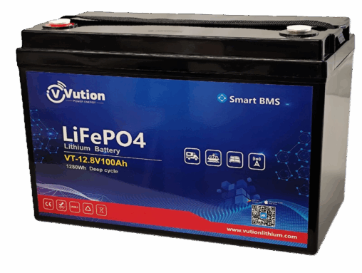 Litium akku LiFeP04 /12V/100Ah/330x173x212/M8