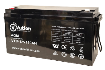 Syväpurkausakku AGM/12V/150Ah/483x170x241/M8/+-