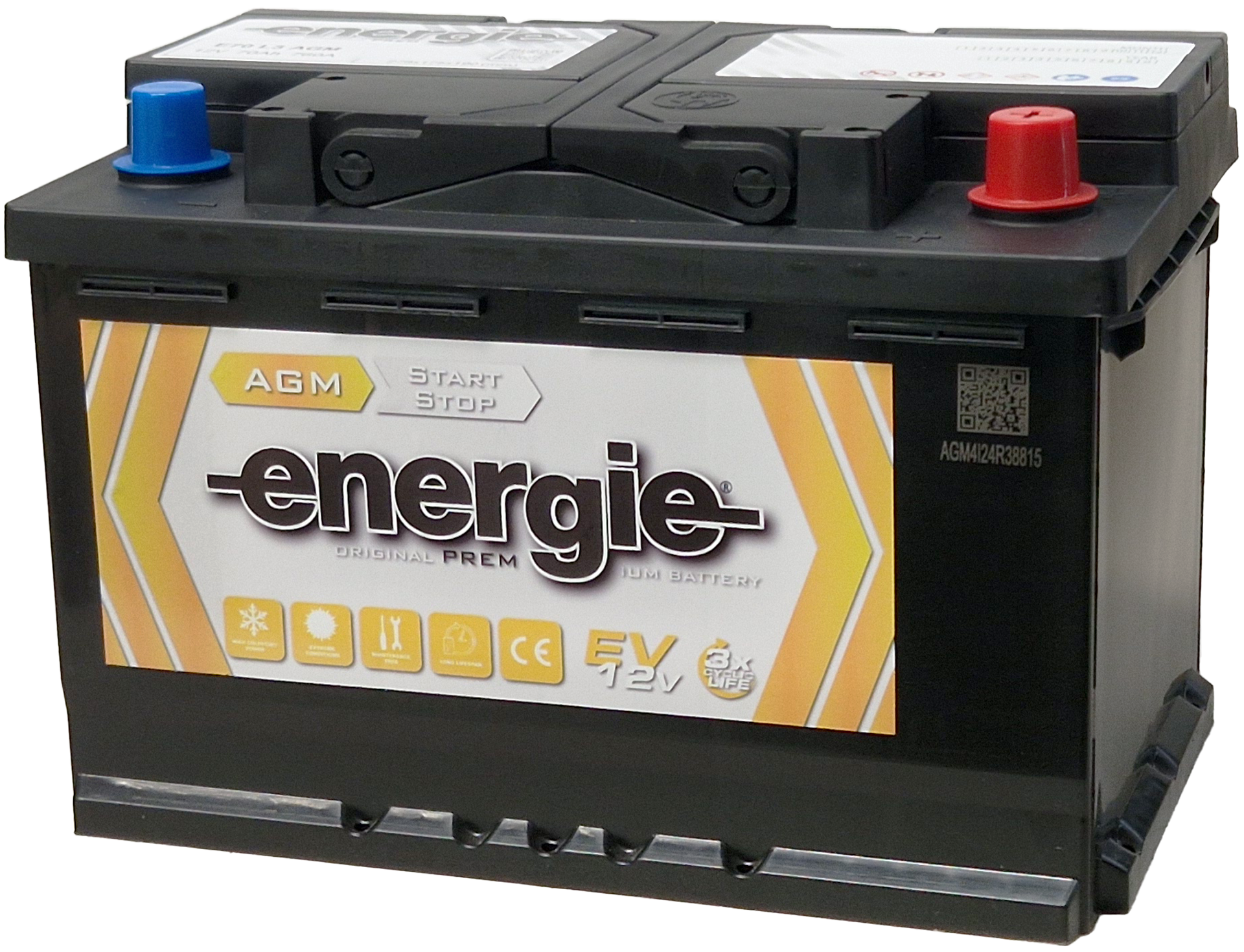 Energie 70Ah AGM käynnistysakku