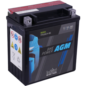 Moottoripyörän akku AGM IntAct/20Ah/150x87x160/+- (YTX20CH-BS)